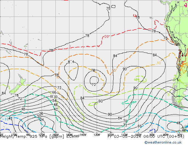 Height/Temp. 925 hPa ECMWF Fr 03.05.2024 06 UTC