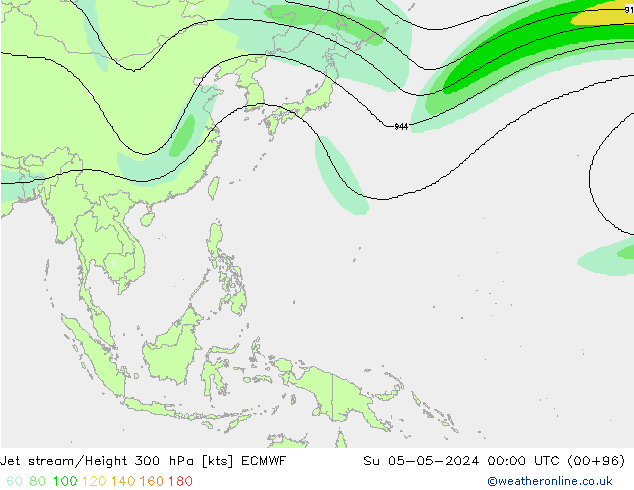 Corrente a getto ECMWF dom 05.05.2024 00 UTC