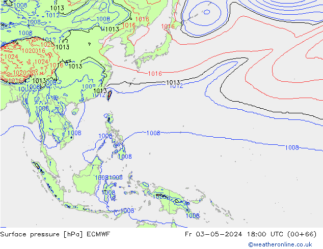 приземное давление ECMWF пт 03.05.2024 18 UTC