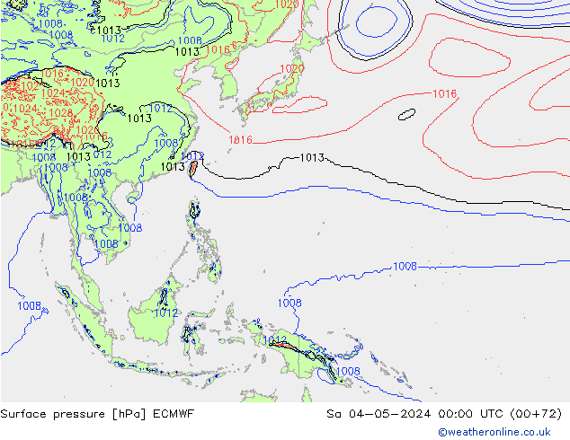 pression de l'air ECMWF sam 04.05.2024 00 UTC