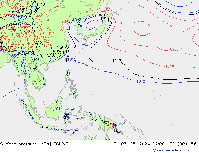 pression de l'air ECMWF mar 07.05.2024 12 UTC