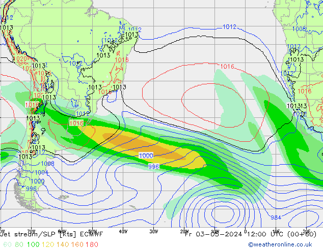 Jet stream/SLP ECMWF Fr 03.05.2024 12 UTC