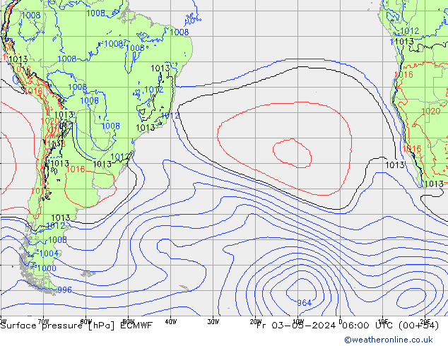 Yer basıncı ECMWF Cu 03.05.2024 06 UTC