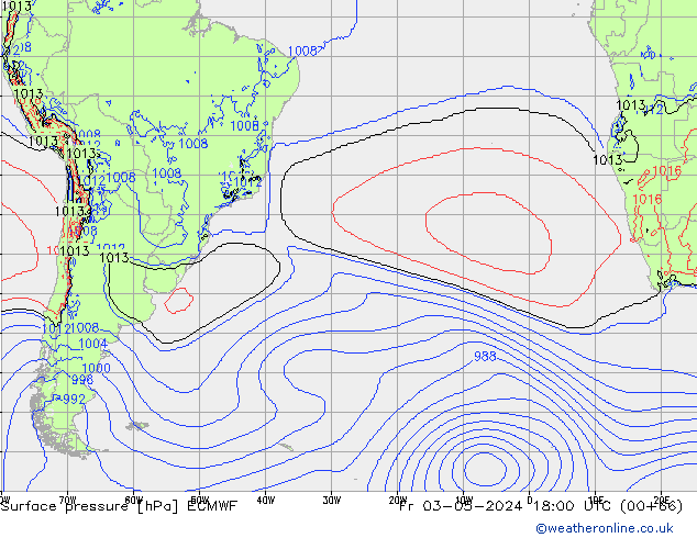 ciśnienie ECMWF pt. 03.05.2024 18 UTC