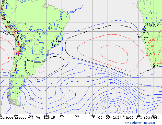 Pressione al suolo ECMWF ven 03.05.2024 18 UTC