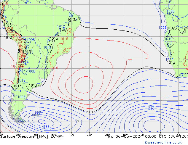 Surface pressure ECMWF Mo 06.05.2024 00 UTC