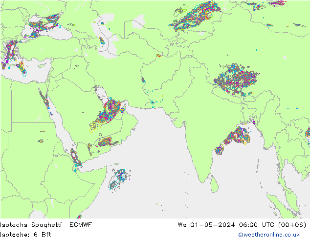 Isotachen Spaghetti ECMWF wo 01.05.2024 06 UTC