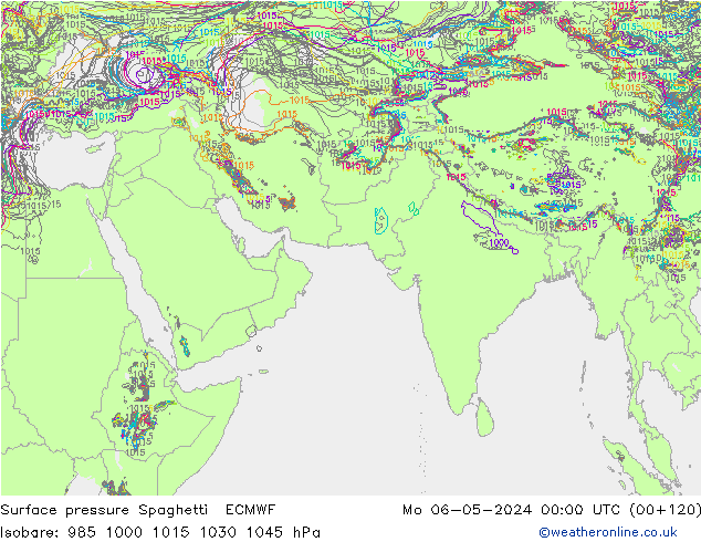 Yer basıncı Spaghetti ECMWF Pzt 06.05.2024 00 UTC