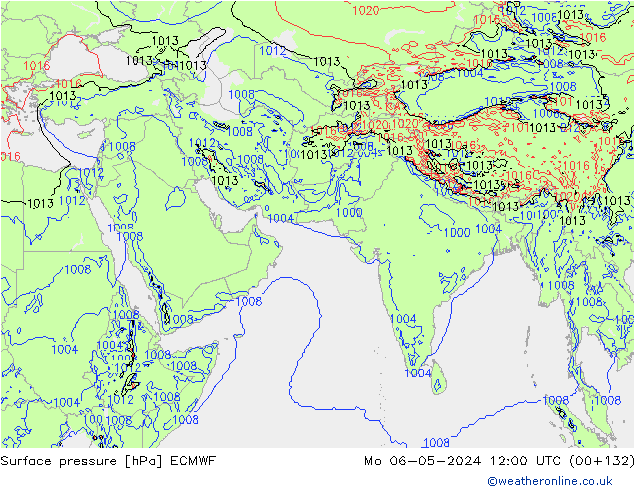 Pressione al suolo ECMWF lun 06.05.2024 12 UTC