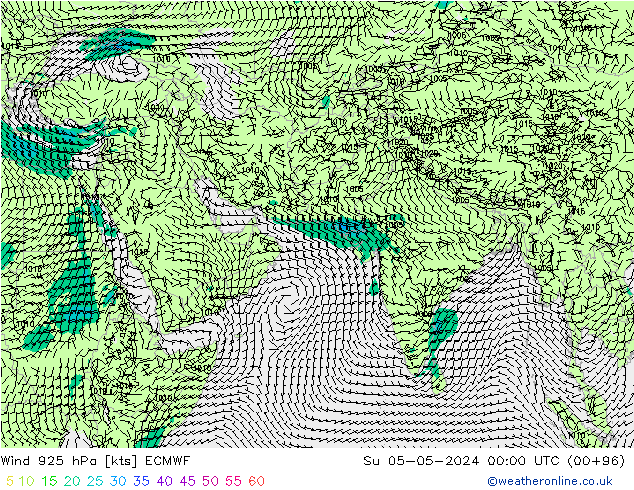 Wind 925 hPa ECMWF Ne 05.05.2024 00 UTC