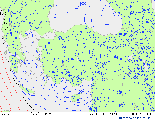 pression de l'air ECMWF sam 04.05.2024 12 UTC