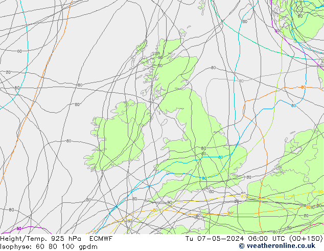 Height/Temp. 925 hPa ECMWF  07.05.2024 06 UTC