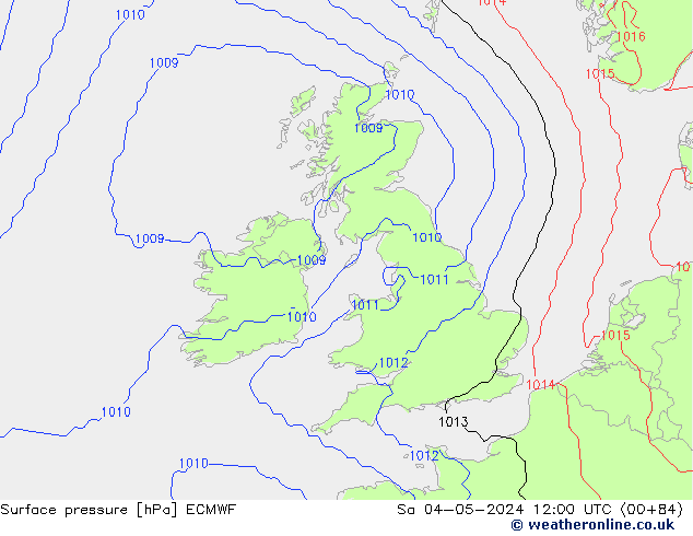 Yer basıncı ECMWF Cts 04.05.2024 12 UTC