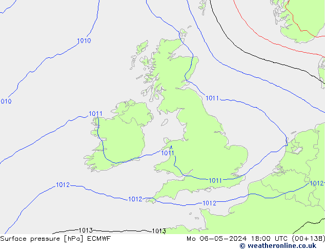 Yer basıncı ECMWF Pzt 06.05.2024 18 UTC