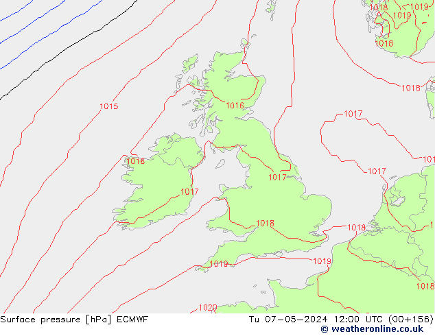 Pressione al suolo ECMWF mar 07.05.2024 12 UTC