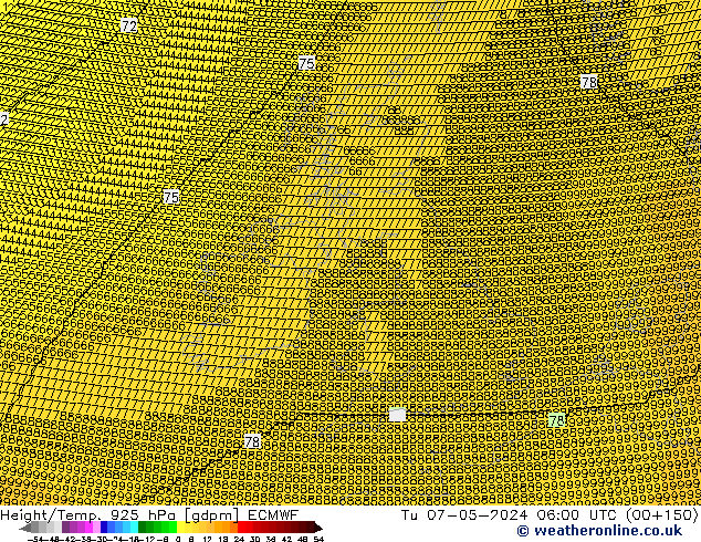 Height/Temp. 925 hPa ECMWF  07.05.2024 06 UTC