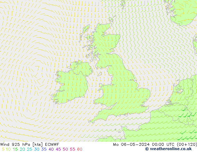 Wind 925 hPa ECMWF ma 06.05.2024 00 UTC