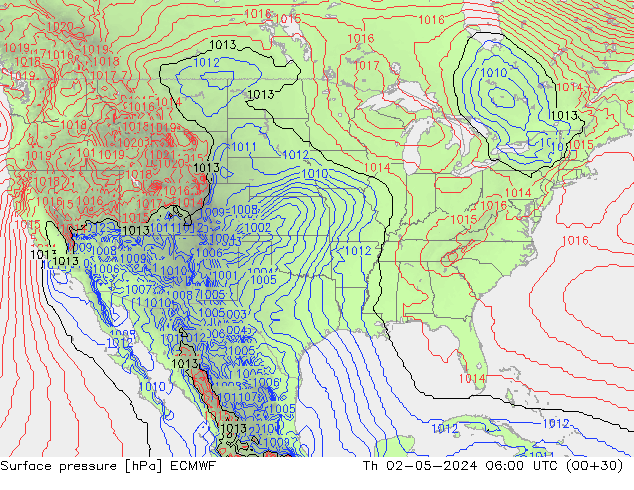 pression de l'air ECMWF jeu 02.05.2024 06 UTC