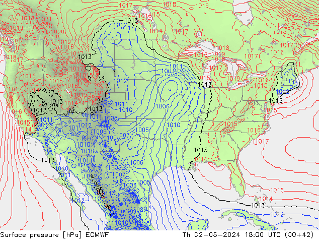 pression de l'air ECMWF jeu 02.05.2024 18 UTC