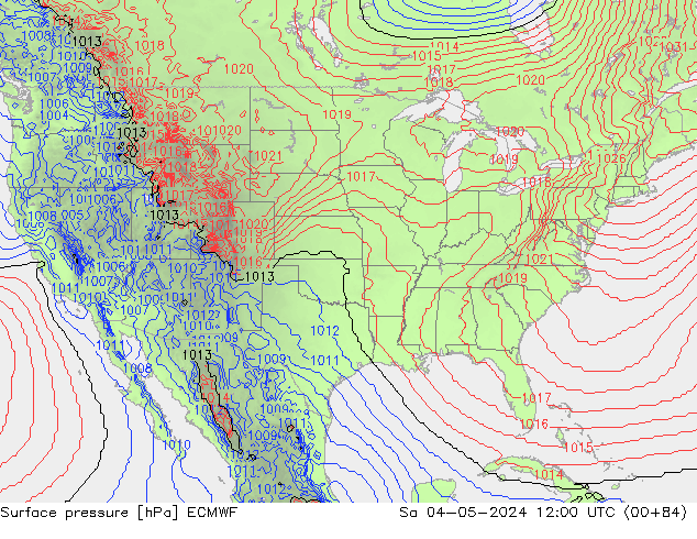 Yer basıncı ECMWF Cts 04.05.2024 12 UTC