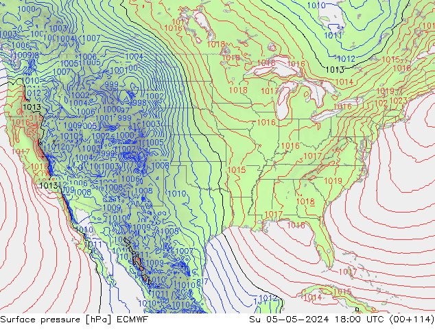 ciśnienie ECMWF nie. 05.05.2024 18 UTC