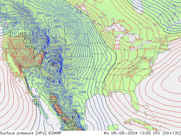 Surface pressure ECMWF Mo 06.05.2024 12 UTC