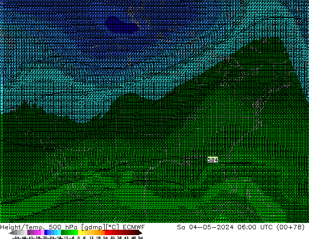 Height/Temp. 500 hPa ECMWF Sa 04.05.2024 06 UTC