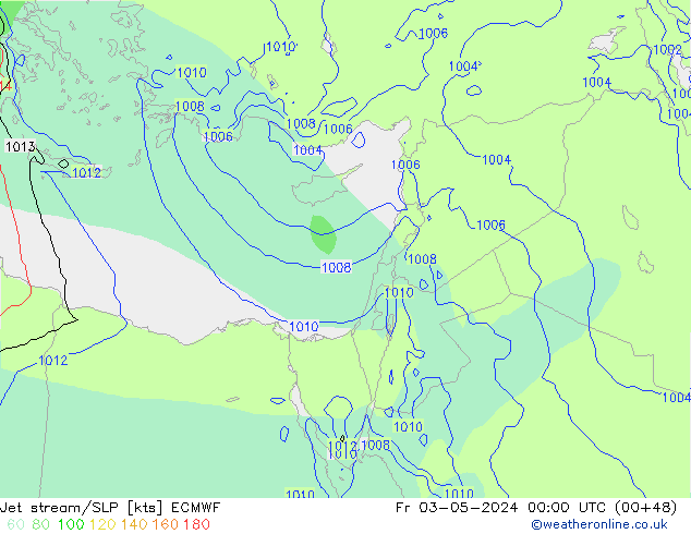 Courant-jet ECMWF ven 03.05.2024 00 UTC