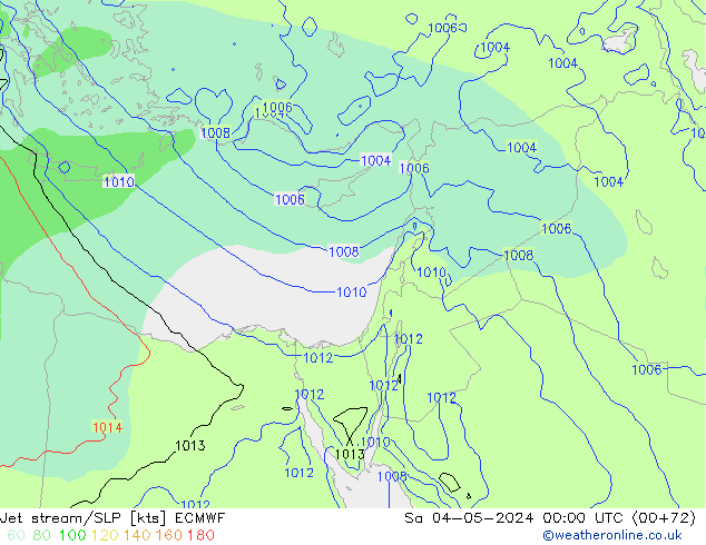 Jet stream/SLP ECMWF So 04.05.2024 00 UTC