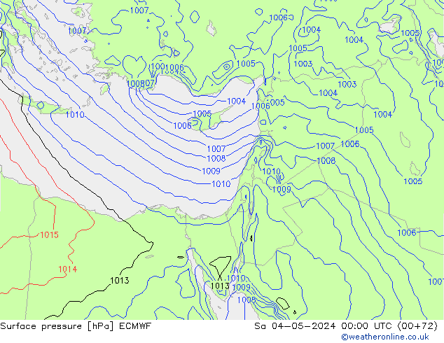 приземное давление ECMWF сб 04.05.2024 00 UTC