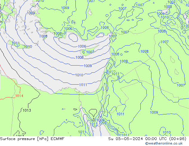 pression de l'air ECMWF dim 05.05.2024 00 UTC