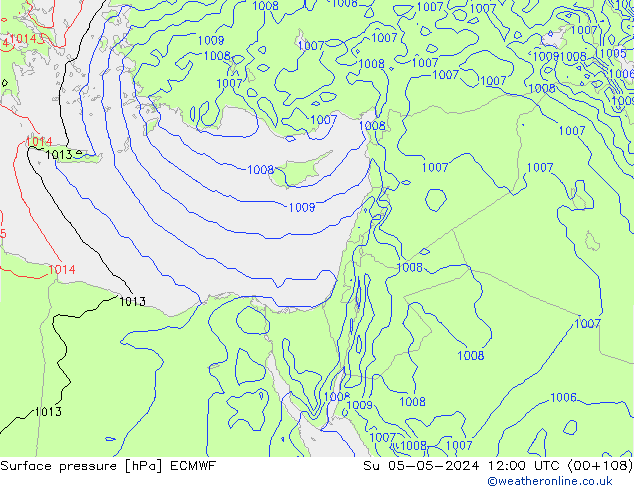 ciśnienie ECMWF nie. 05.05.2024 12 UTC