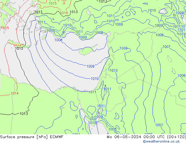 приземное давление ECMWF пн 06.05.2024 00 UTC