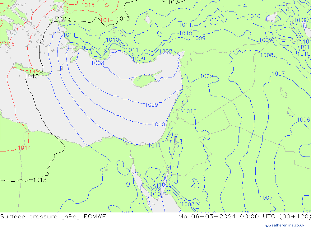 Surface pressure ECMWF Mo 06.05.2024 00 UTC