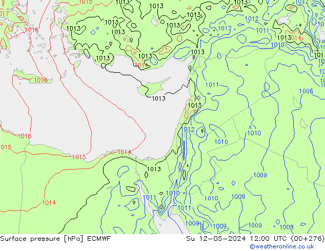 Yer basıncı ECMWF Paz 12.05.2024 12 UTC