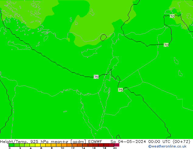 Height/Temp. 925 hPa ECMWF So 04.05.2024 00 UTC