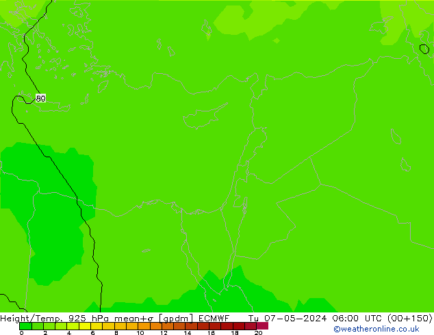 Height/Temp. 925 hPa ECMWF Tu 07.05.2024 06 UTC