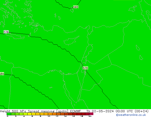 Height 500 hPa Spread ECMWF  02.05.2024 00 UTC