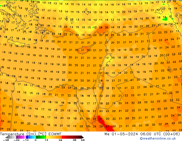 карта температуры ECMWF ср 01.05.2024 06 UTC