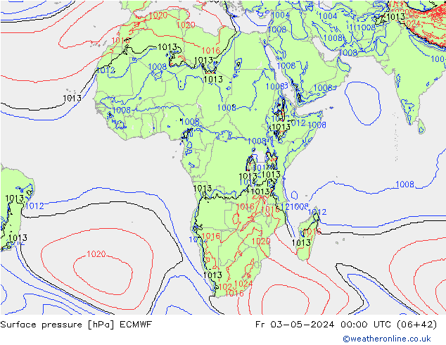 Surface pressure ECMWF Fr 03.05.2024 00 UTC