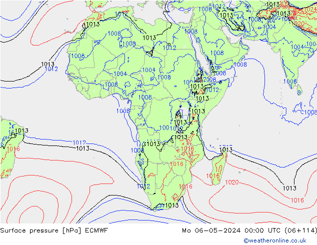 Yer basıncı ECMWF Pzt 06.05.2024 00 UTC