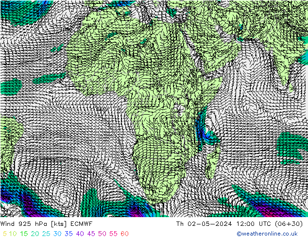 Vent 925 hPa ECMWF jeu 02.05.2024 12 UTC