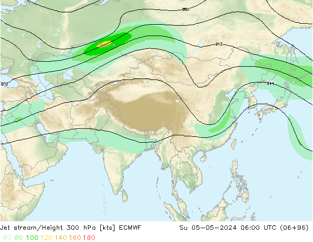 Corrente a getto ECMWF dom 05.05.2024 06 UTC