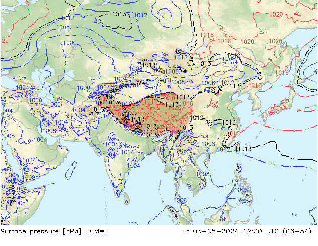 pression de l'air ECMWF ven 03.05.2024 12 UTC