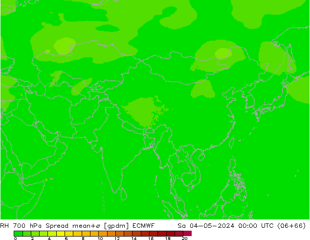 RH 700 hPa Spread ECMWF Sa 04.05.2024 00 UTC