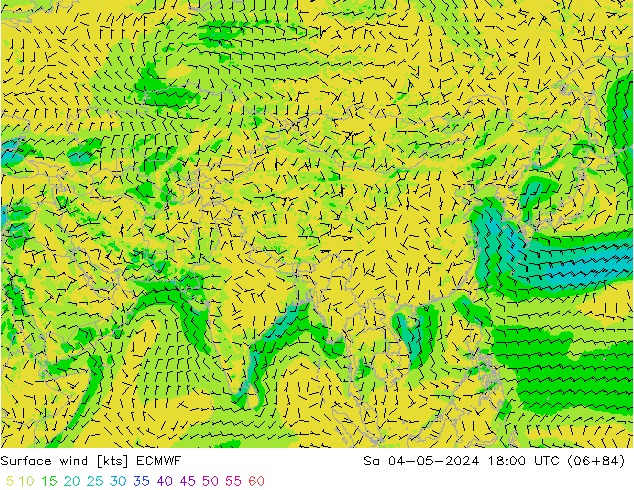 Wind 10 m ECMWF za 04.05.2024 18 UTC