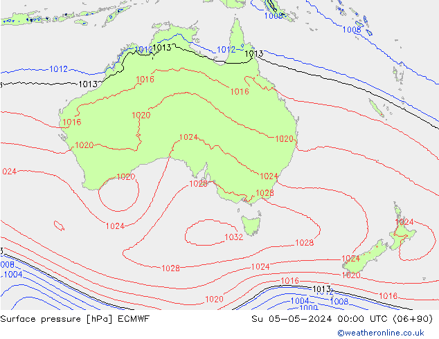 Bodendruck ECMWF So 05.05.2024 00 UTC