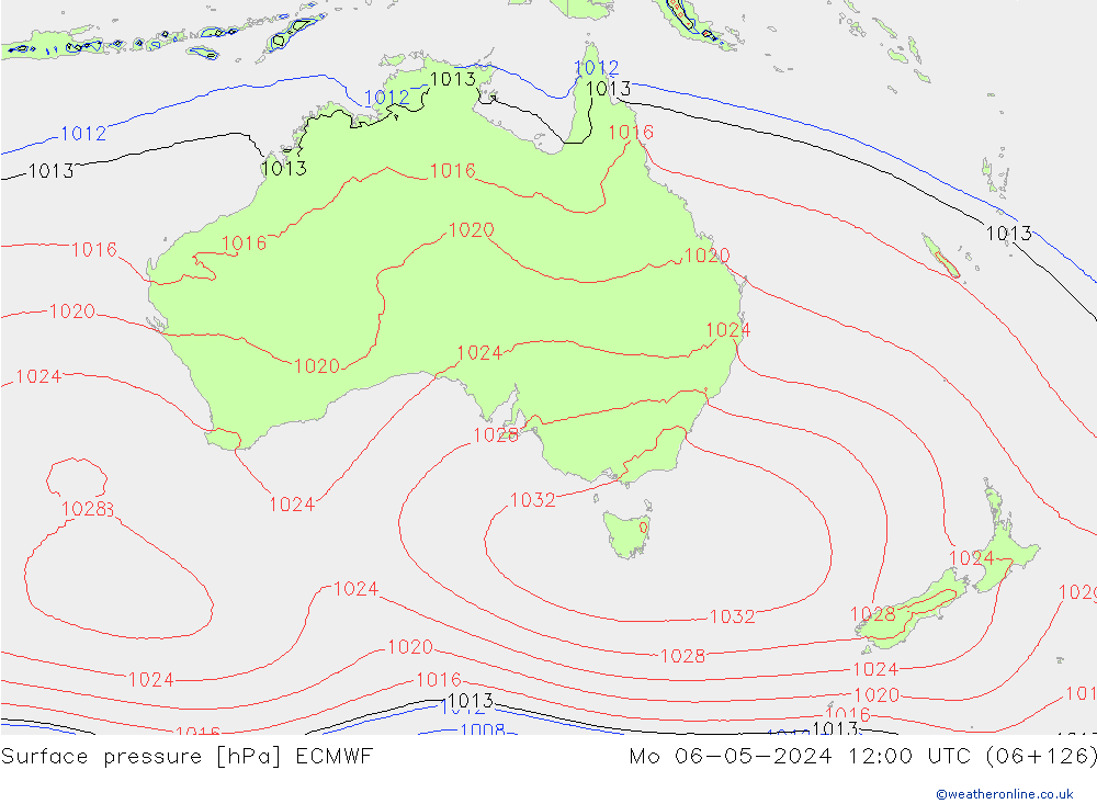 Surface pressure ECMWF Mo 06.05.2024 12 UTC