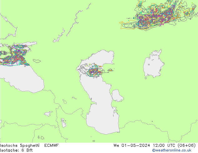 Izotacha Spaghetti ECMWF śro. 01.05.2024 12 UTC