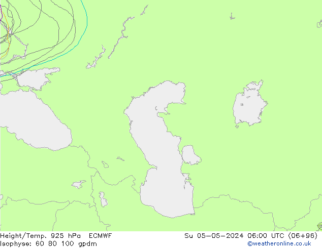 Geop./Temp. 925 hPa ECMWF dom 05.05.2024 06 UTC